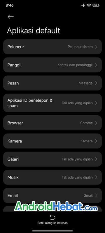 arti default di HP dan cara mengganti aplikasi yang terbuka otomatis