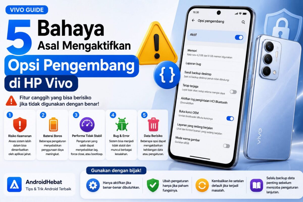 Apakah Opsi Pengembang berbahaya serta efek sampingnya di HP Android dan Vivo