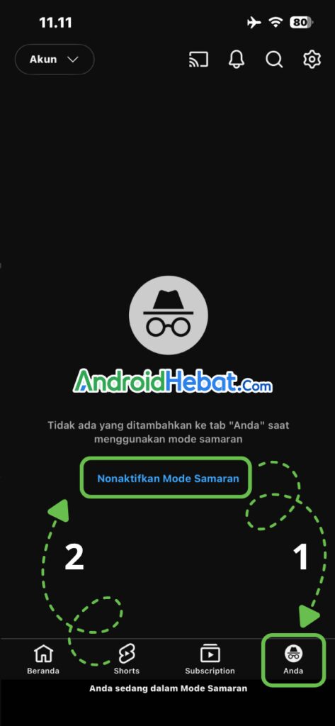 Cara menonaktifkan Mode Samaran YouTube