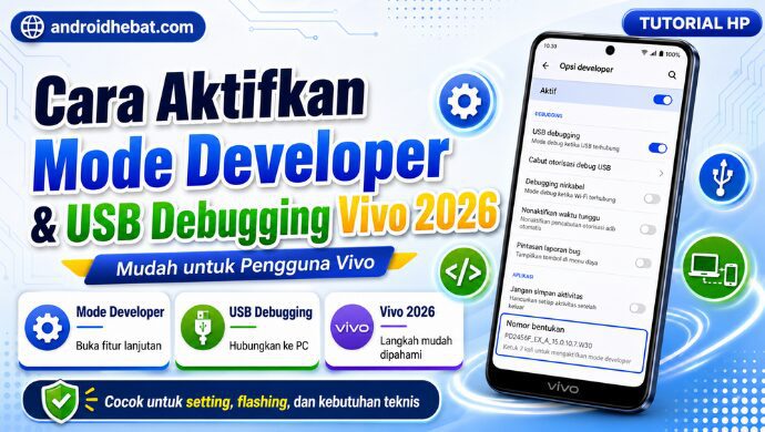 Cara mengaktifkan USB debugging dan debugging port di HP Vivo