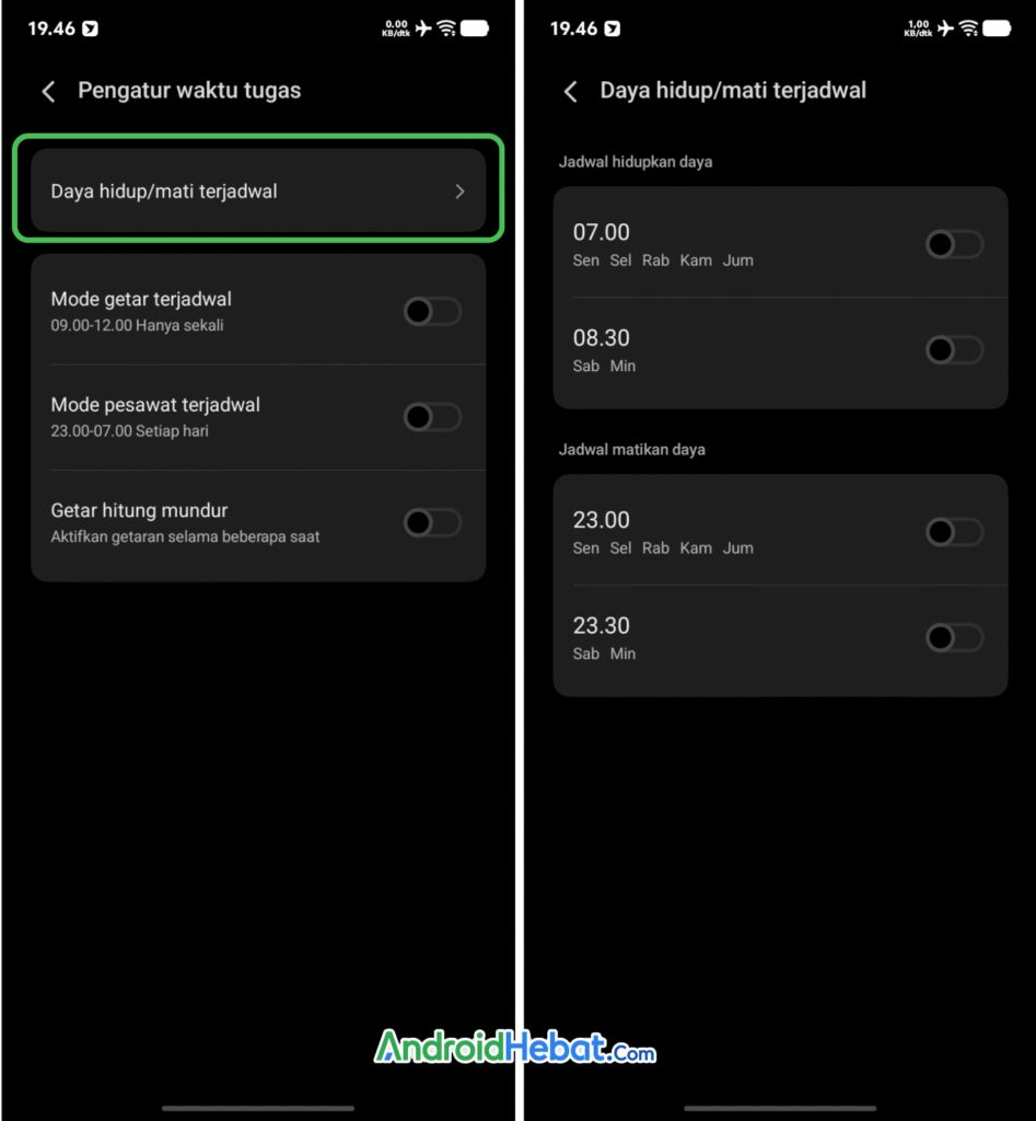 jadwal mati hidupkan Vivo otomatis
