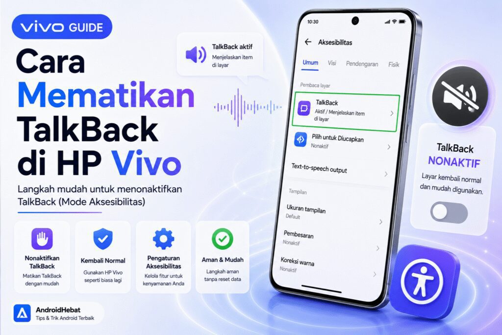 Cara Mudah Mematikan Talkback di Vivo