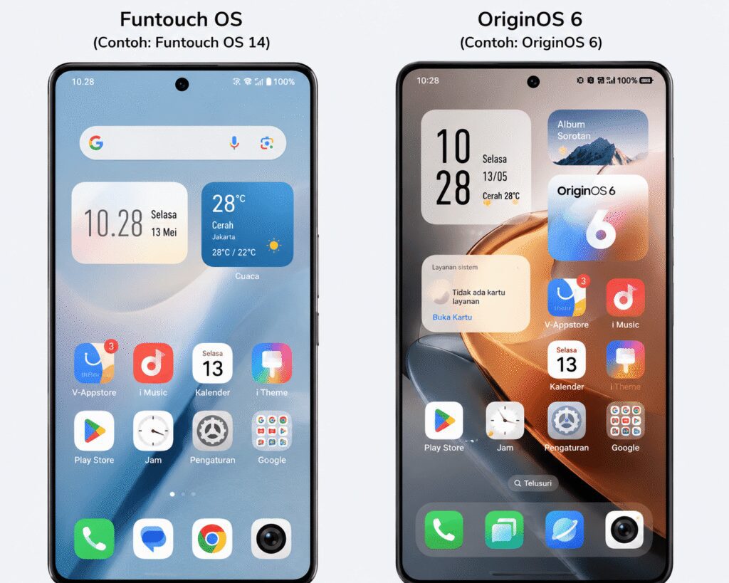perbedaan funtouch dan originOS