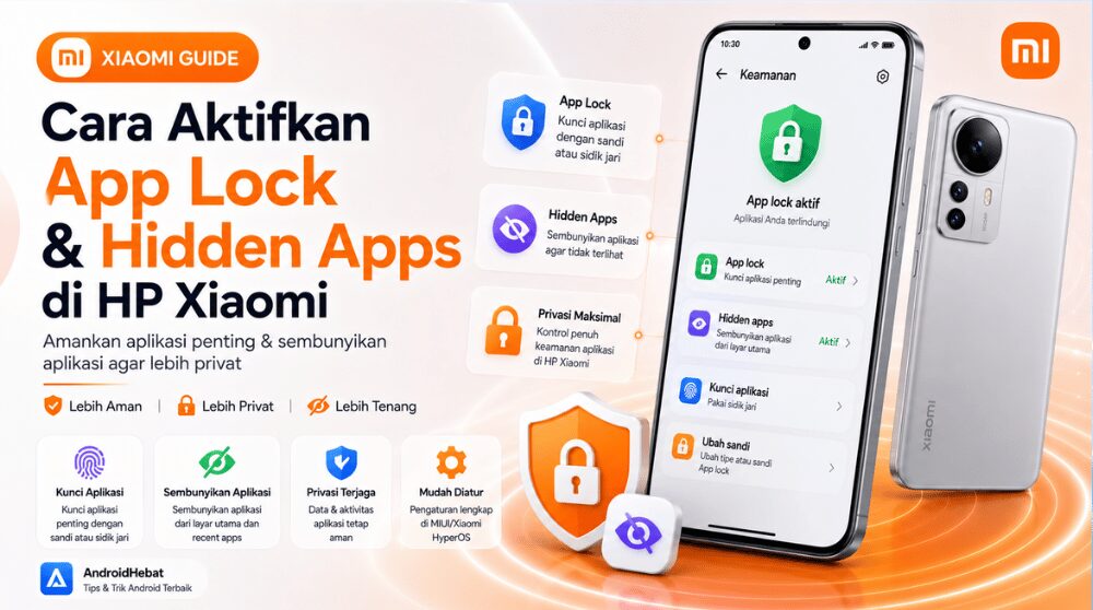 cara aktifkan app lock di xiaomi hyperos