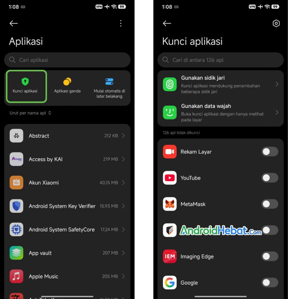 Cara Kunci Aplikasi di Xiaomi