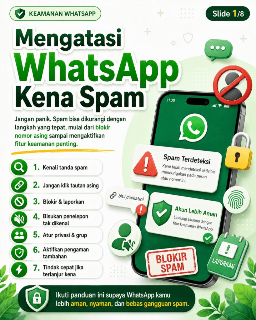 solusi wa kena spam penipuan online