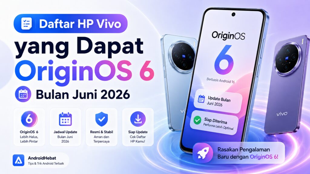 Daftar HP Vivo yang dapat update OriginOS 6 termasuk Y28 Y18 Y16