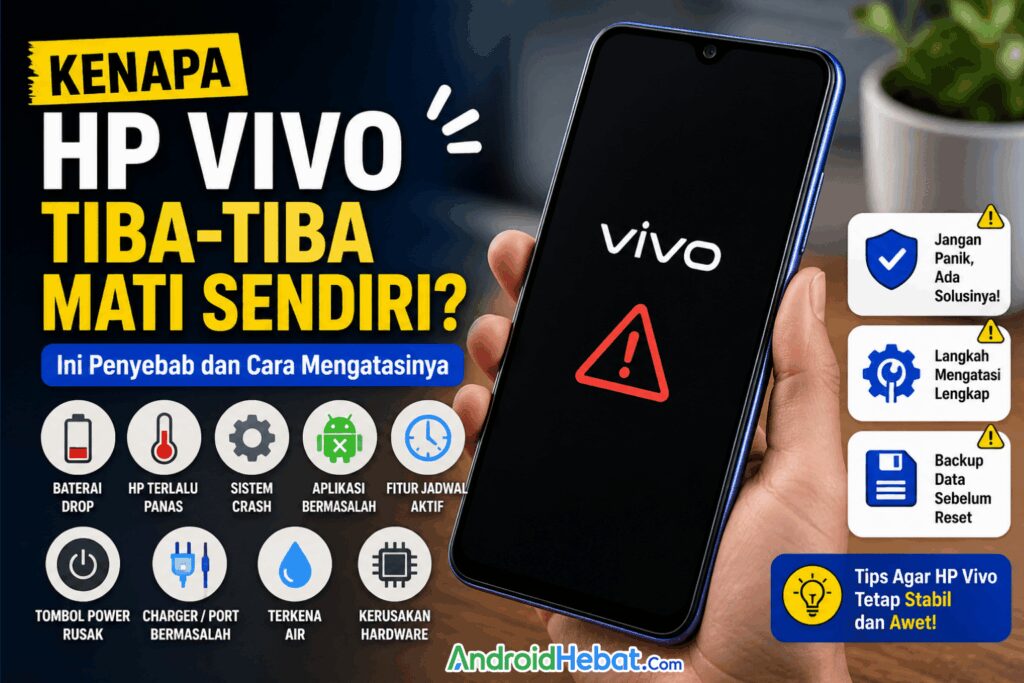 hp vivo tiba-tiba mati sendiri