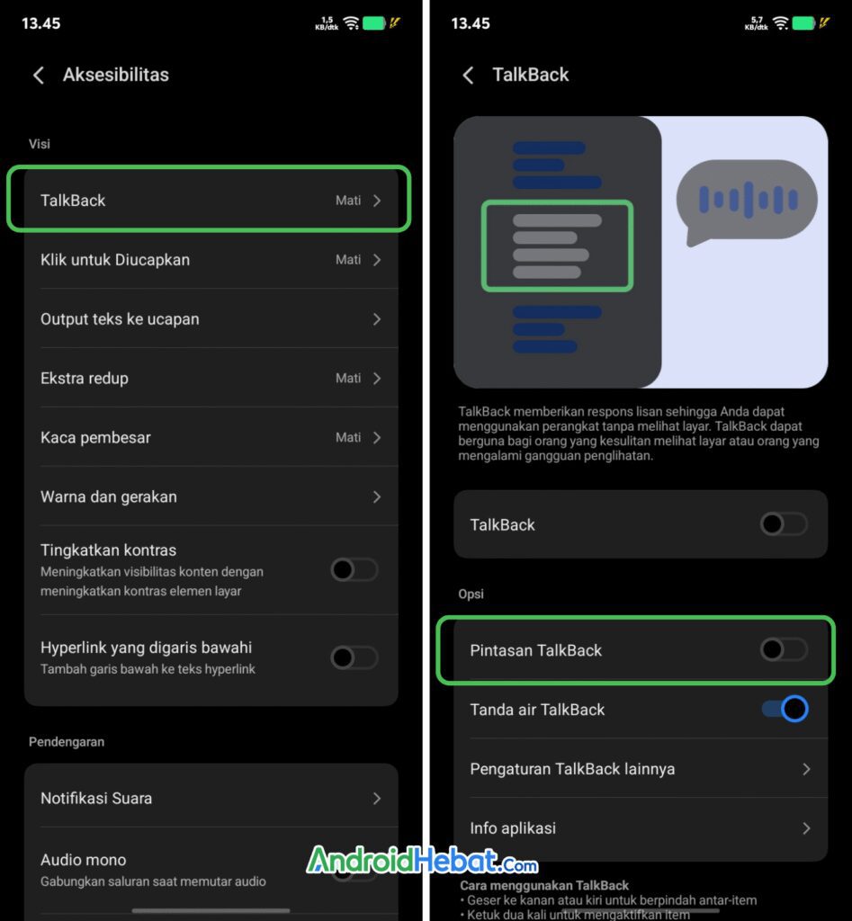 cara non aktifkan talk back Vivo