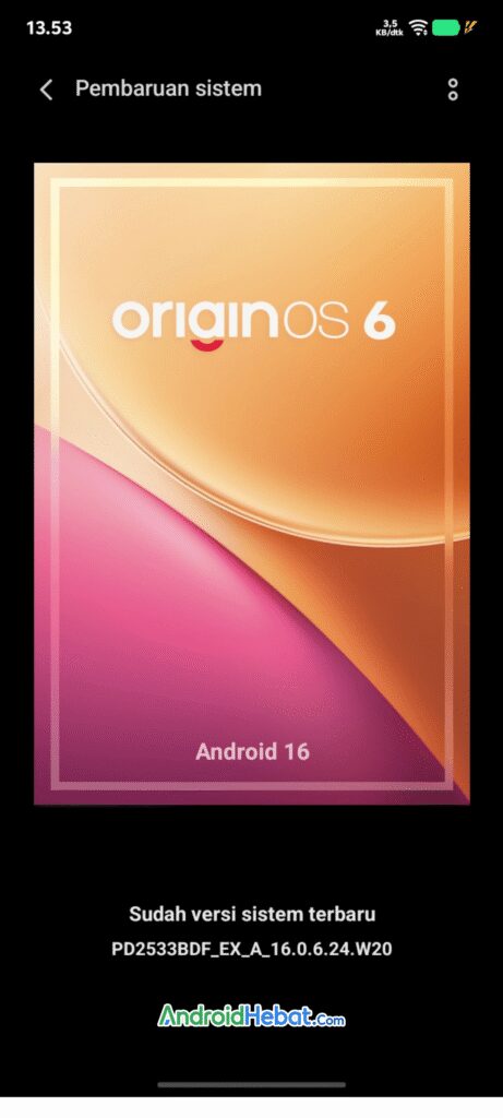 Langkah update OriginOS 6 di HP Vivo lewat OTA