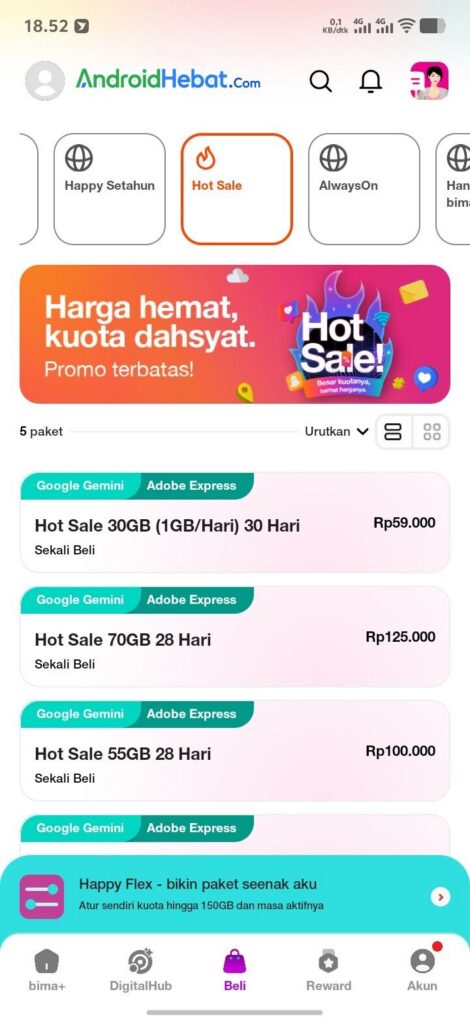 paket promo hot sale kuota tri terbaru