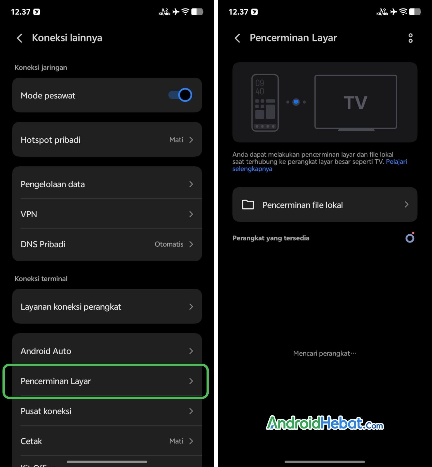 cara screen mirroring vivo ke tv