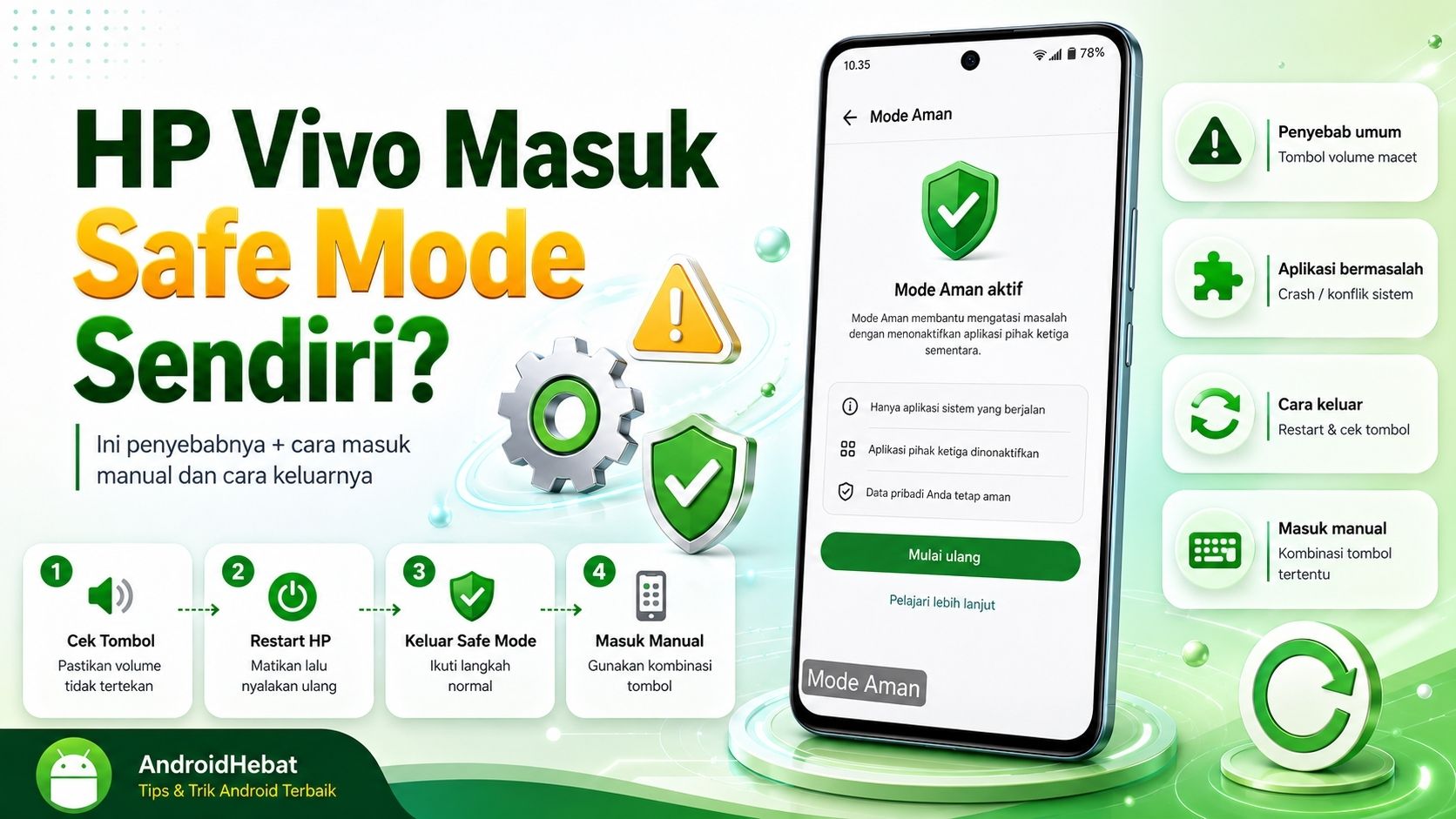 hp vivo masuk safe mode sendiri dan cara keluarnya