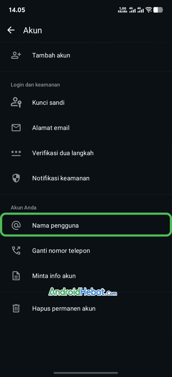 cara membuat username whatsapp terbaru