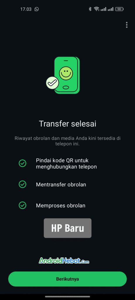 pindahkan chat wa ke hp baru offline-8