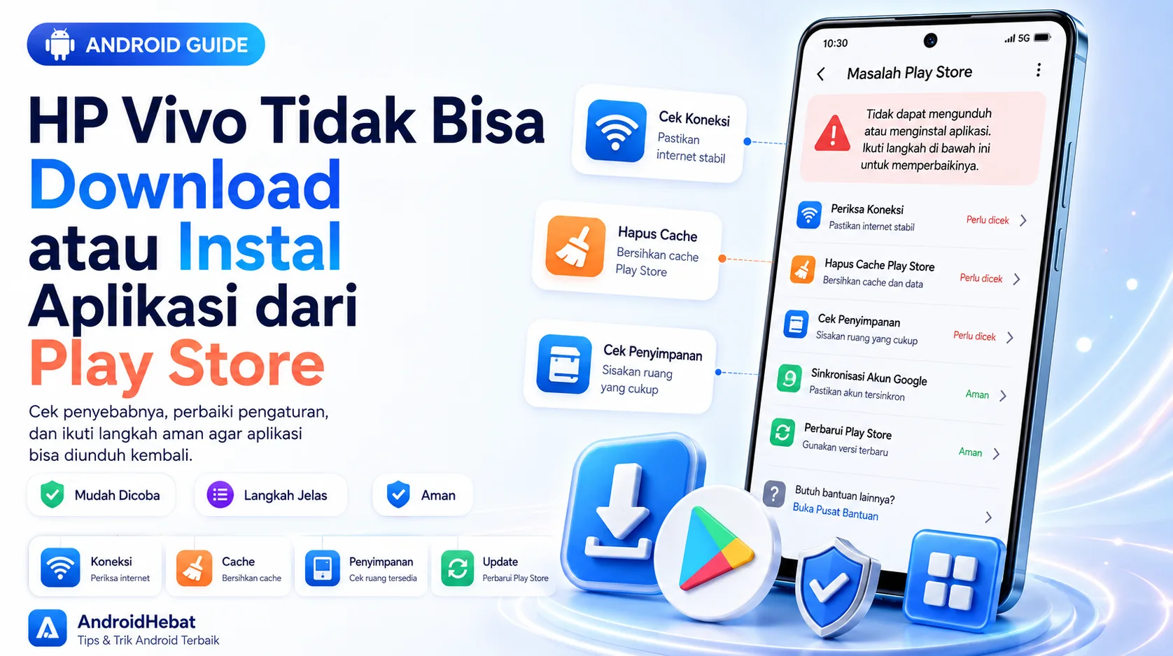 HP Vivo tidak bisa download atau instal aplikasi dari Play Store