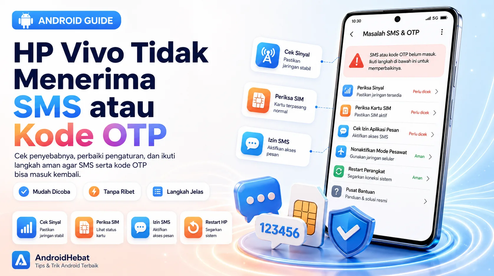 HP Vivo tidak menerima SMS atau kode OTP