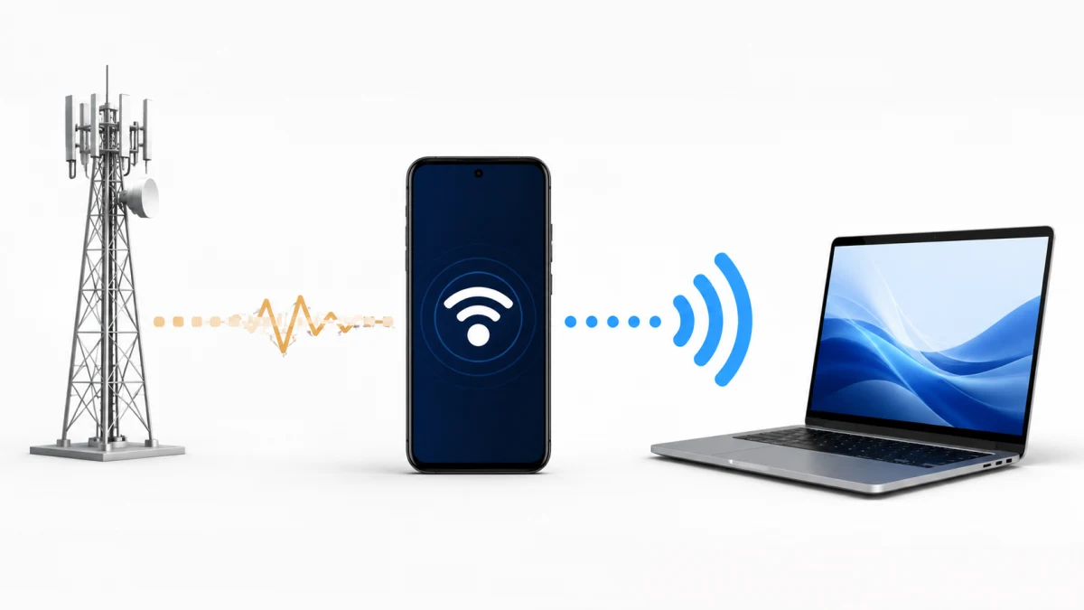Hotspot HP Vivo terhubung ke laptop tetapi sumber internet dari jaringan seluler bermasalah