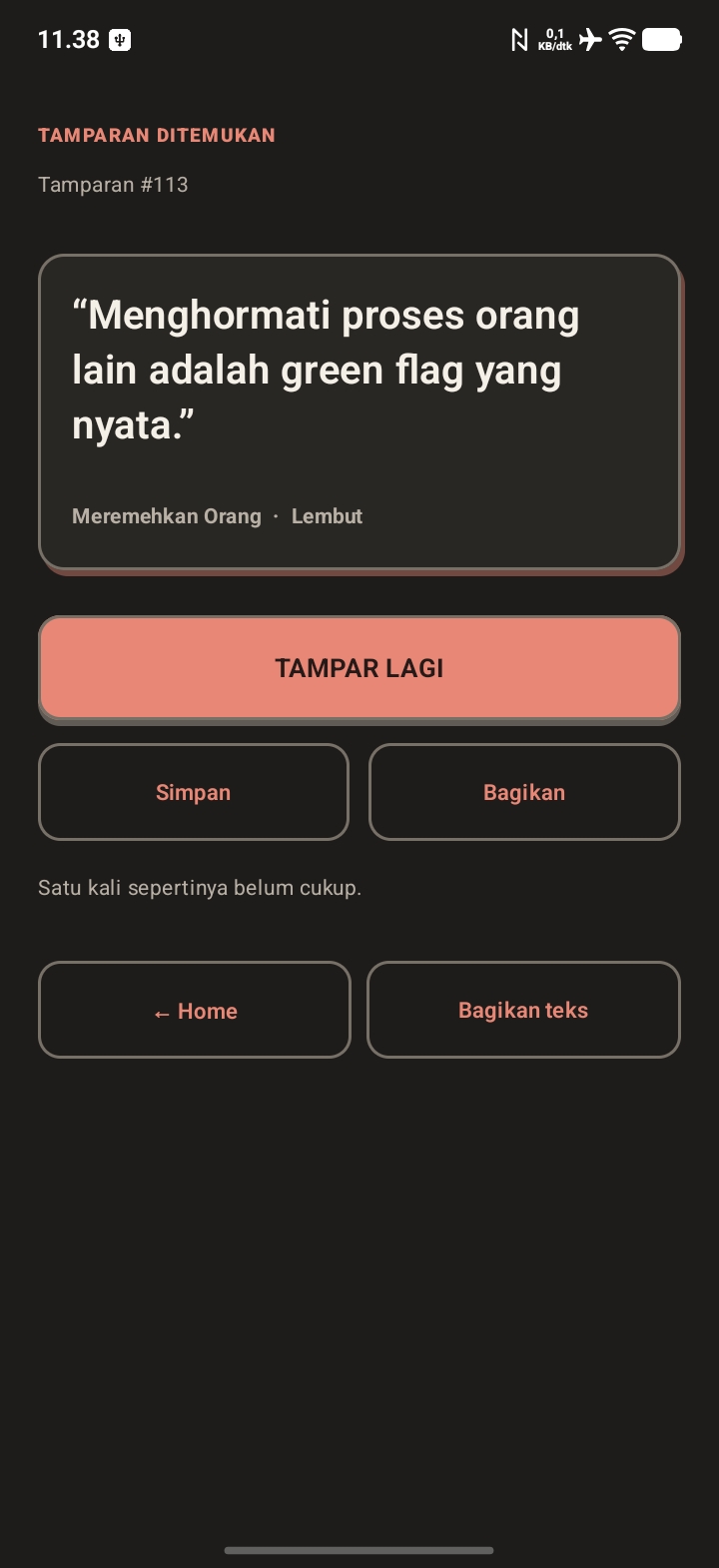 cara pakai aplikasi Gak Guna untuk membaca dan membagikan kutipan di Android