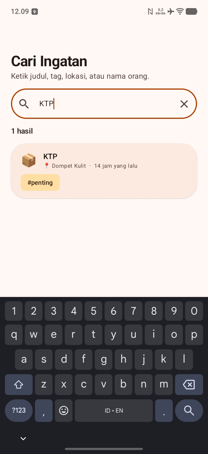 cara mencari catatan di aplikasi Gak Lupa Android agar cepat ditemukan