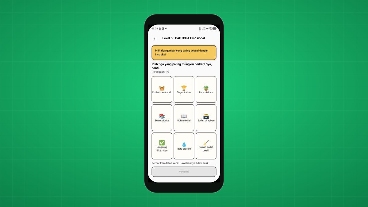 Tampilan gameplay game Gak SABAR di Android, game absurd penguji kesabaran dan ketepatan